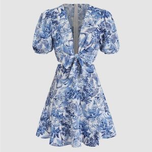Toile De Jouy Dress blue/white